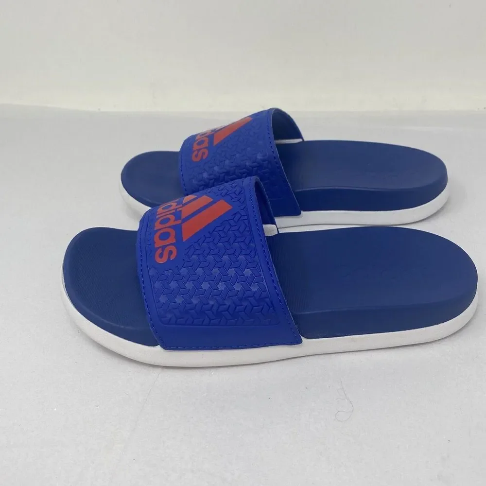 NEW Adidas Youth 11K Slide Sandals Royal Blue Red CP9373 Boys Girls Kids Adilete